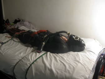 Fetish Trans - Immobilized With Gas Mask  Masturbation