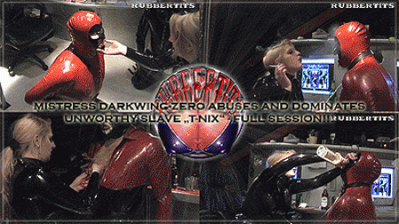 Darkwingzero Heavy Rubber Punishment  Original Session - Special price! Save 9 $!!! 37 minutes for only 28.18 $! Here we have our first full , high-quality latex-domination session, nearly 40 minutes of amazing scenes of abusement, femdom with many kinds of punishment for poor slave "t-nix" . Mistress darkwing-zero knows no mercy, as t-nix is not able to sell his sorry sissy-ass to paying customers in the swinger-club, so he has to pay! Kneeling down before his dominatrix, he gets some full loads of cigarette smoke in his masked face, is being used as ashtray, followed by the ****** eating of different stuff. He gets thrown with with candy, eggs get smashed on his head. Mistresss other slave, the gasmasked andr always stands beside to bring her the neccessary items for punishment. Next step is to bow down before the mistress to lick her shiny boots clean. After that it gets painful - t-nix has to endure some nipple-******* suing lots of clamps. Because mistress is not satisfied with his lousy "man-breast" she decides to pump them up with suction cups.... What an amzing session, you simply wont believe your eyes! Its nearly 40 minutes of uncut femdom *****! 512x288, 16:9, stereo-live-sound.Original session, no fake! Mistress darkwing-zero orders you to buy this clip now to see what happens, if you dont comply, slaveworm!