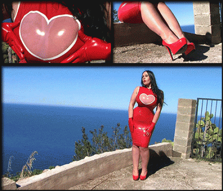 Rote Latex Handschuhe Mit Sperma