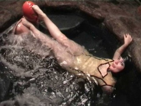 Alice In RubberLand - Latex Footjob Chastity Training Pt 3 Heavy Rubber Hottub Femdom