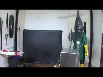 Bizarre Rubber Enema Servant Part 1 Of 5 - Clip 640 x 480 px
 rubber countrywoman leila wears a green rubber back button smock with a rubber scarf, a rubber mask, yellow rubber household gloves and yellow rubber boots. Her rubber servant cindy must clean the floor in the discipline room. She wears a black rubber outfit with a white rubber apron. She also wears a mask with a tube...

 die bizarre gummiklistiermagd teil 1 von 5

clip 640 x 480 px
 gummibuerin leila trgt einen grnen gummi rckenschlusskittel mit einem gummikopftuch, eine gummimaske, gelbe gummi haushalshandschuhe und gelbe gummistiefel. Ihre gummimagd cindy muss den boden im erziehungsraum sauber machen. Sie trgt ein schwarzes gummioutfit mit einer weissen gummischrze. Sie trgt noch eine maske mit einem schlauch...