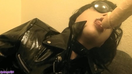 Pvc Sixties Biker Slut Worships Cock Part 1 - This is probably my favourite jacket out of my collection. Purely because I get to play with the collar. There is nothing sexier than a woman in pvc and an upturned collar. I think i'm trying to say i'm powerful and sexy, but I want you to want me to kneel before you! I've wearing a slutty pvc slave collar, my thigh boots and miniskirt just to make sure you get my message...I have a faithful, patient cock to worship. I want you to pretend it's yours, watch me as I want to seduce you....I play with my collar, rub my tits through the pvc, and adjust my legs so I make sure you notice i'm wearing pvc platform thigh boots. This is all to please you. Let me nibble and suck on your dreamy cock, as the messier you make me by the end of this session, the happier i'll be! Love roxie xxx